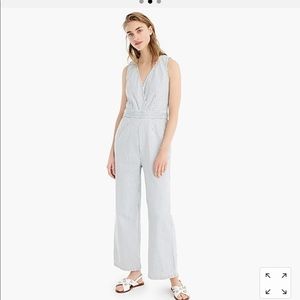 Jcrew point sur jumpsuit railroad stripe 0